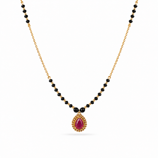 Royal Ruby Pendant Mangalsutra