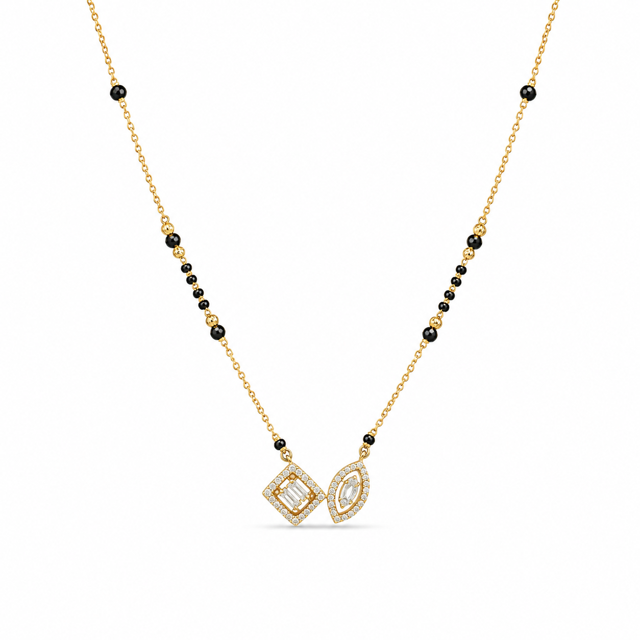 Dual Shape Diamond Mangalsutra