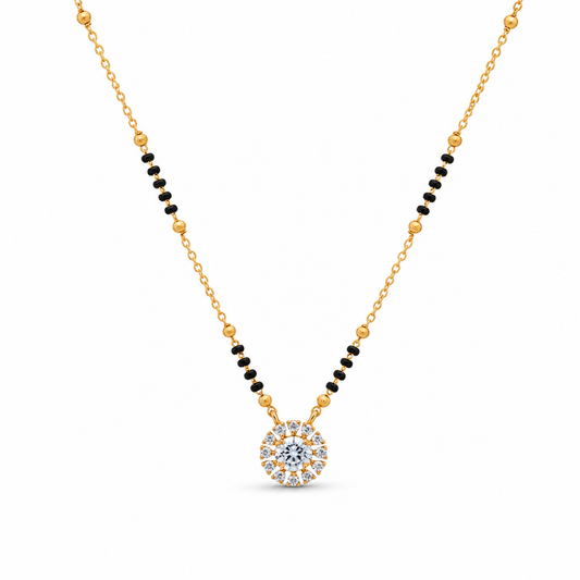 Sunburst Diamond Mangalsutra