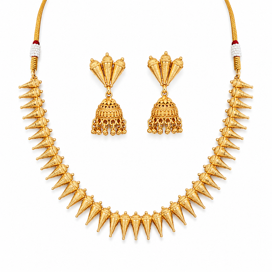 Temple Cone Design Necklace Set