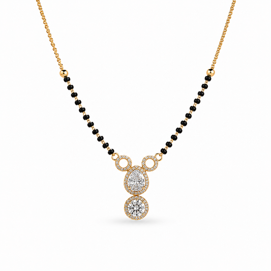 Elegant Diamond Drop Mangalsutra