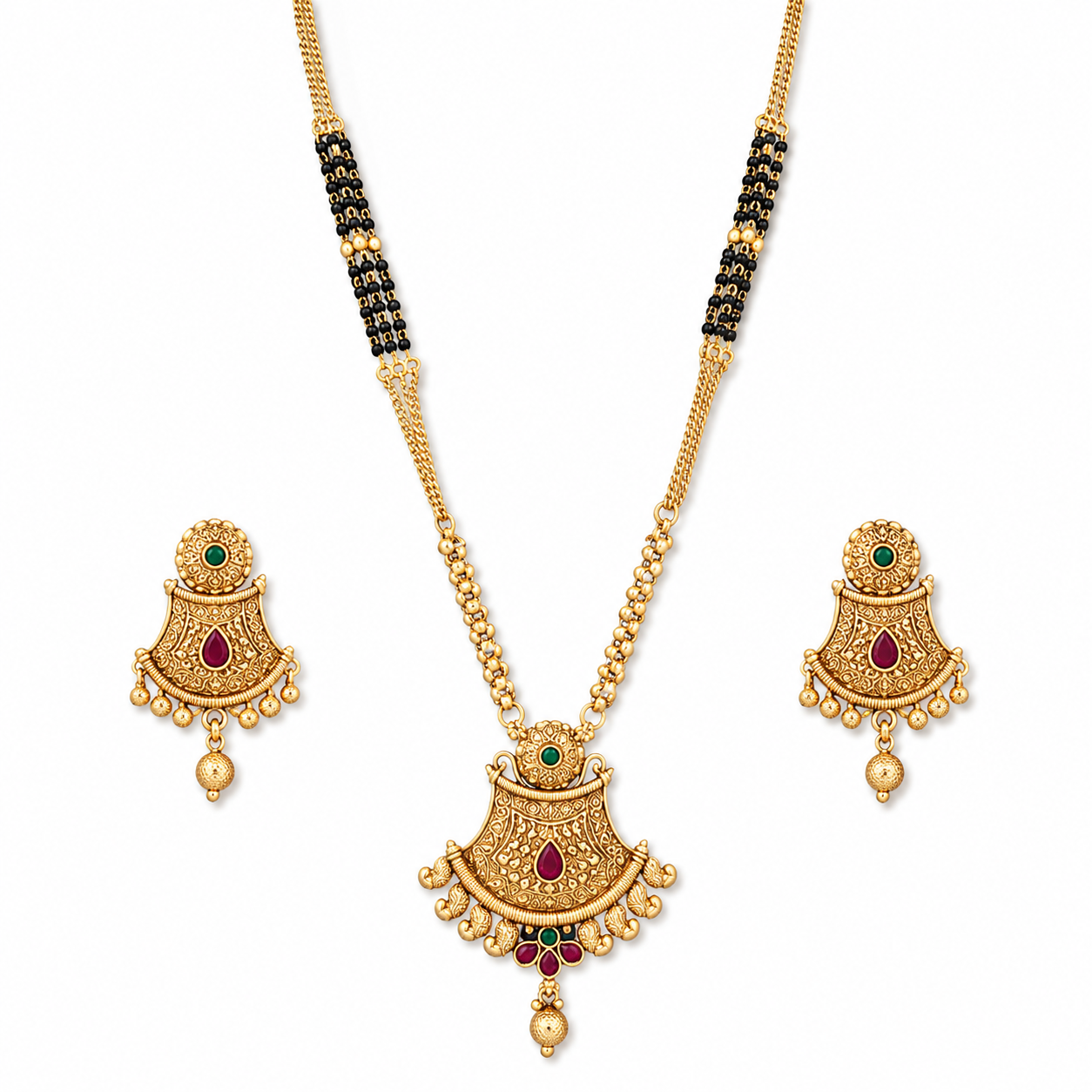 Antique Temple Mangalsutra Set