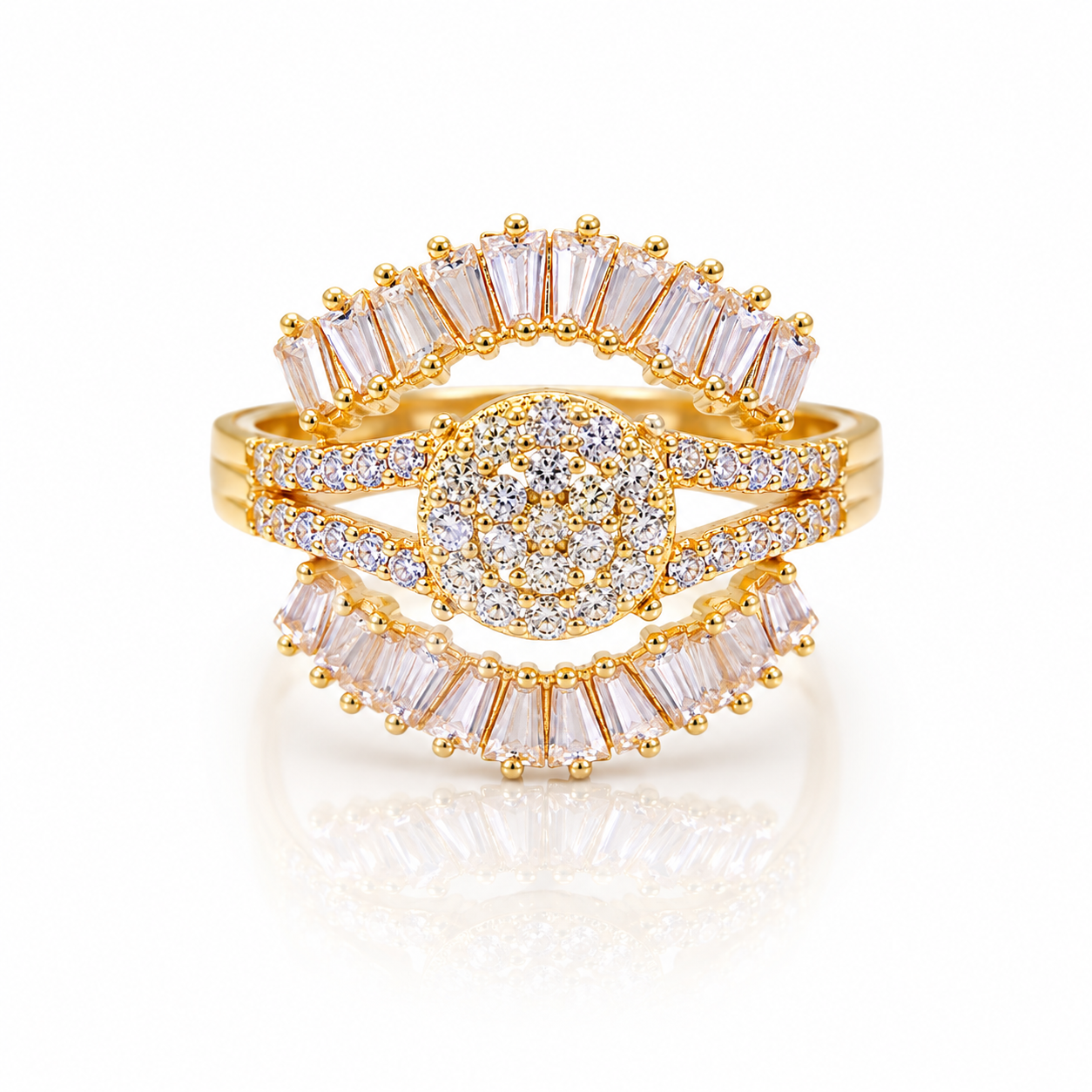 Royal Halo American Diamond Ring