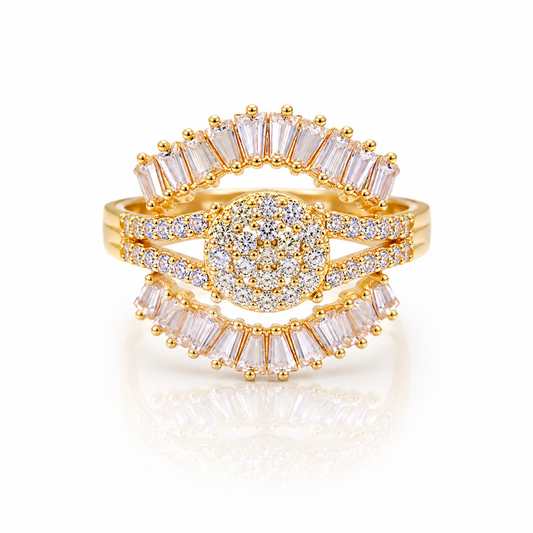 Royal Halo American Diamond Ring