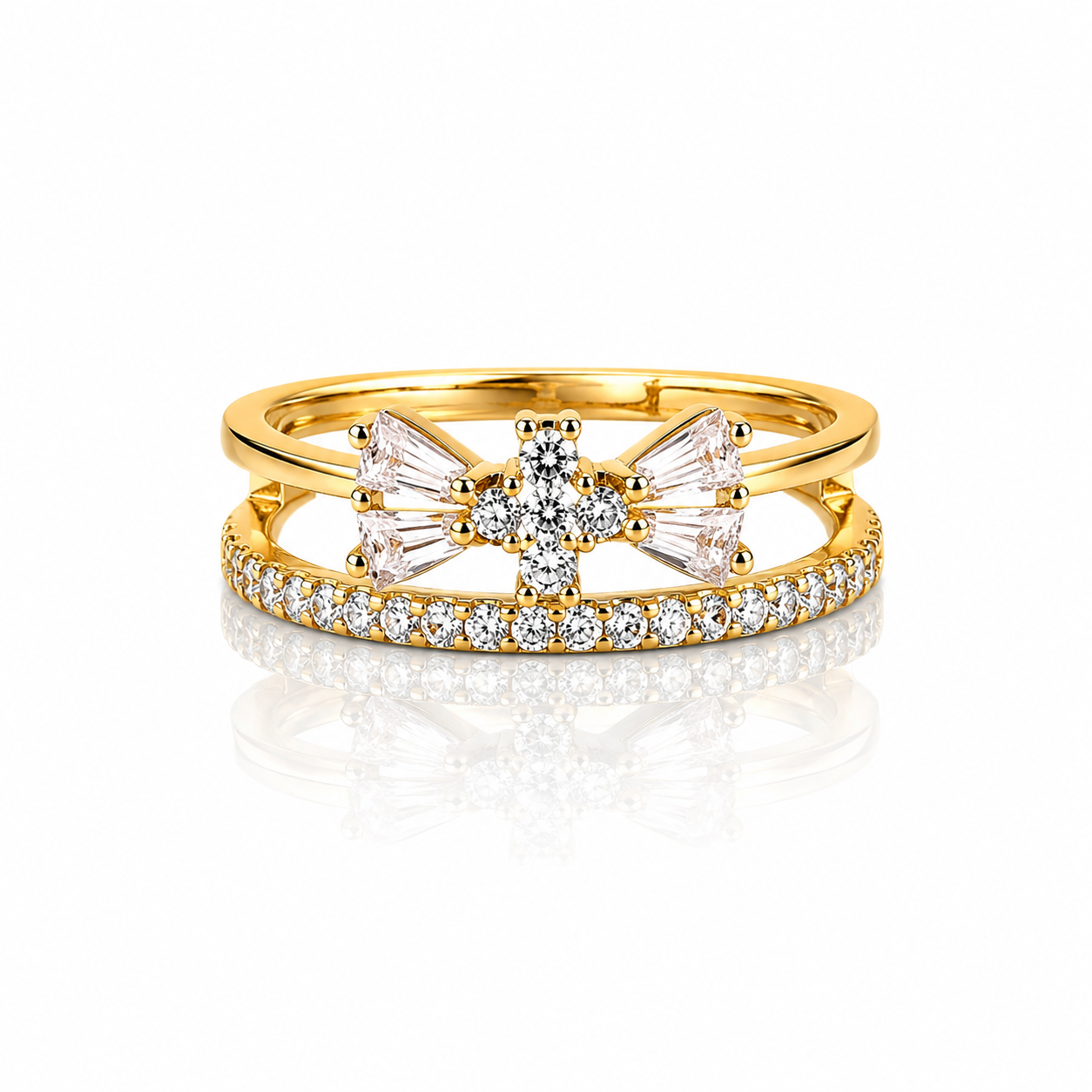 Elegant Bow Adjustable Ring
