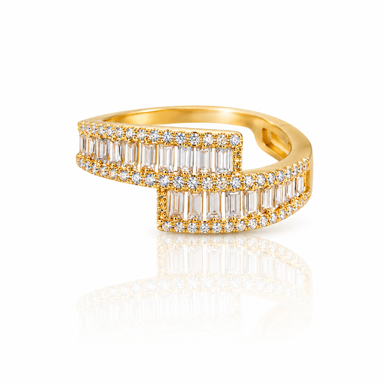 Modern Wrap American Diamond Ring