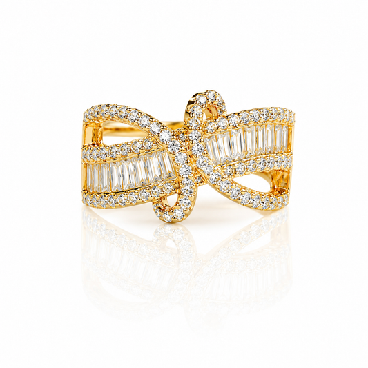 Designer Knot Adjustable Diamond Ring
